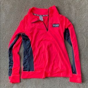 PINK quart zip top